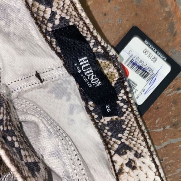 Hudson Barbara skinny snake print animal print jeans size 26 - Picture 4 of 6